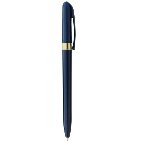 Navy Gold Band Click Pen